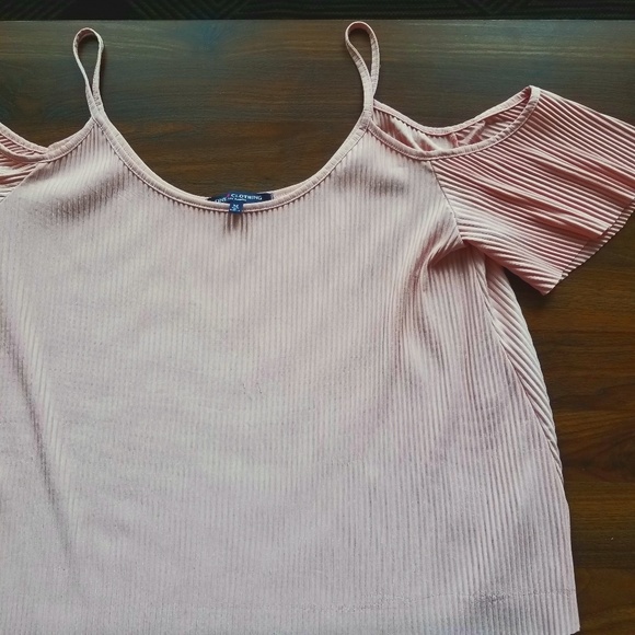 Textured Pink Cold Shoulder Cami - Picture 4 of 5